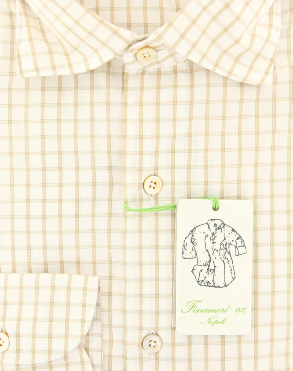 Finamore Napoli Off White Shirt - Extra Slim