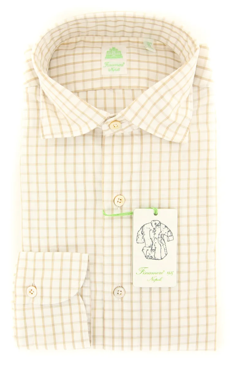 Finamore Napoli Off White Shirt - Extra Slim
