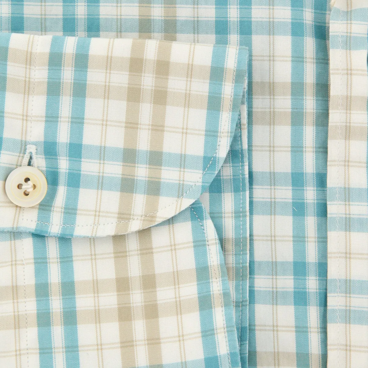 Finamore Napoli Turquoise Shirt - Extra Slim