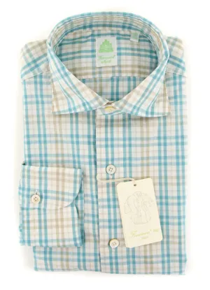 Finamore Napoli Turquoise Shirt - Extra Slim