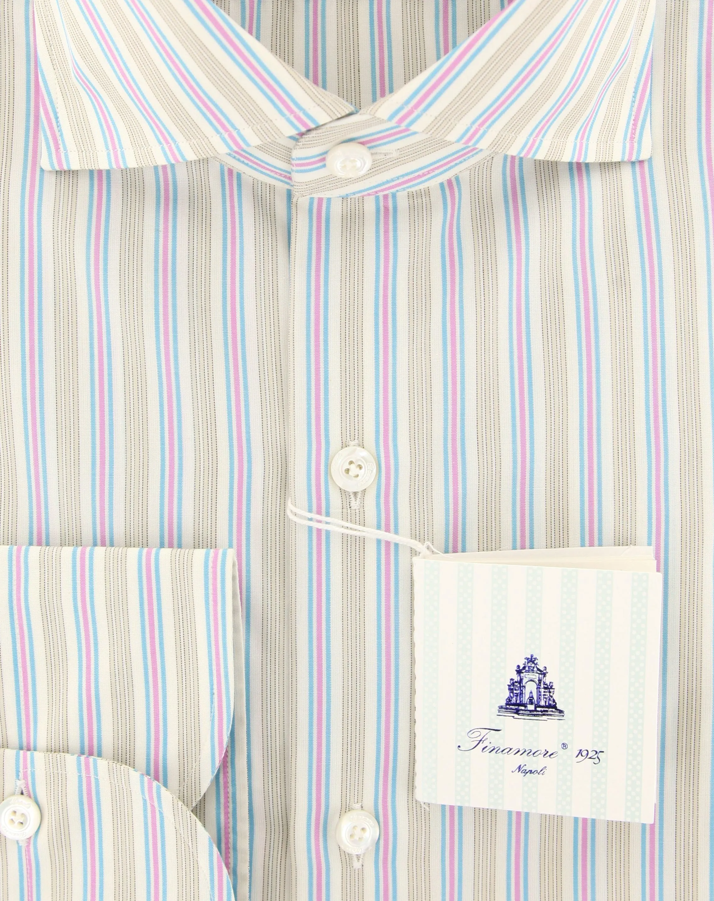 Finamore Napoli Turquoise Shirt - Slim