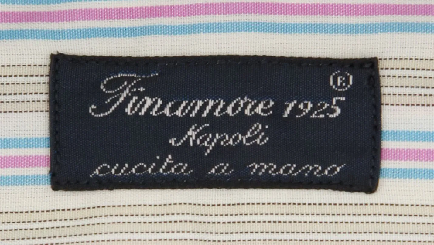 Finamore Napoli Turquoise Shirt - Slim