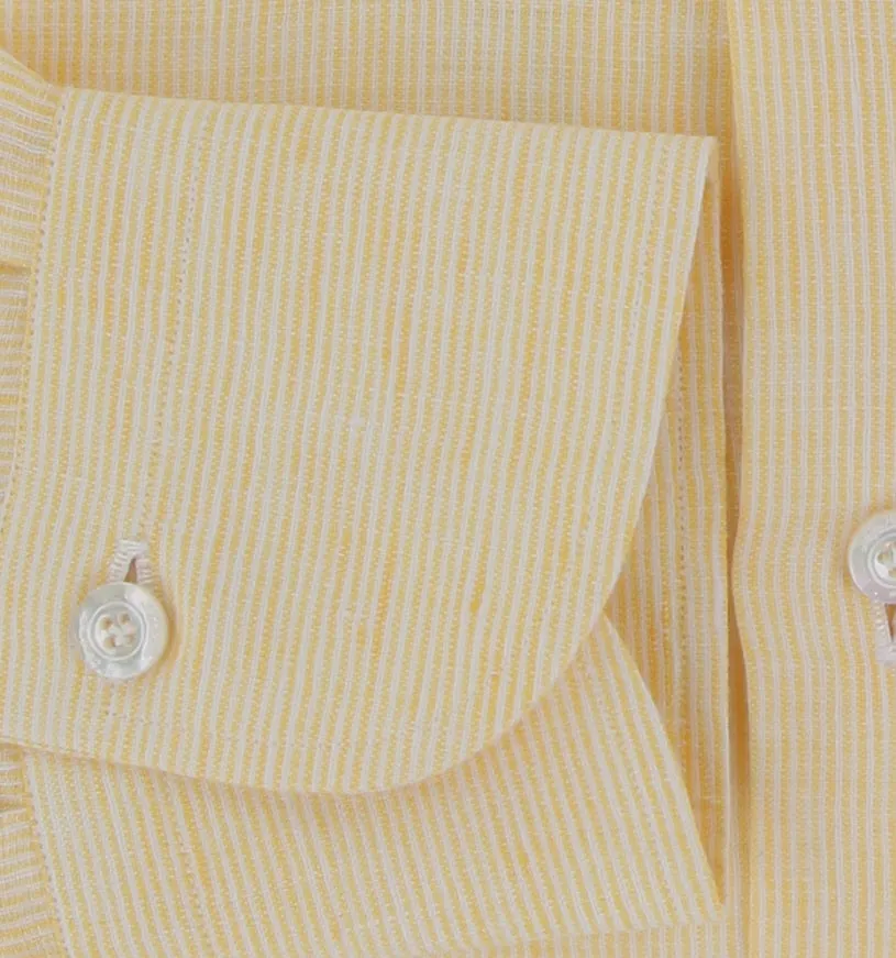 Finamore Napoli Yellow Shirt - Slim