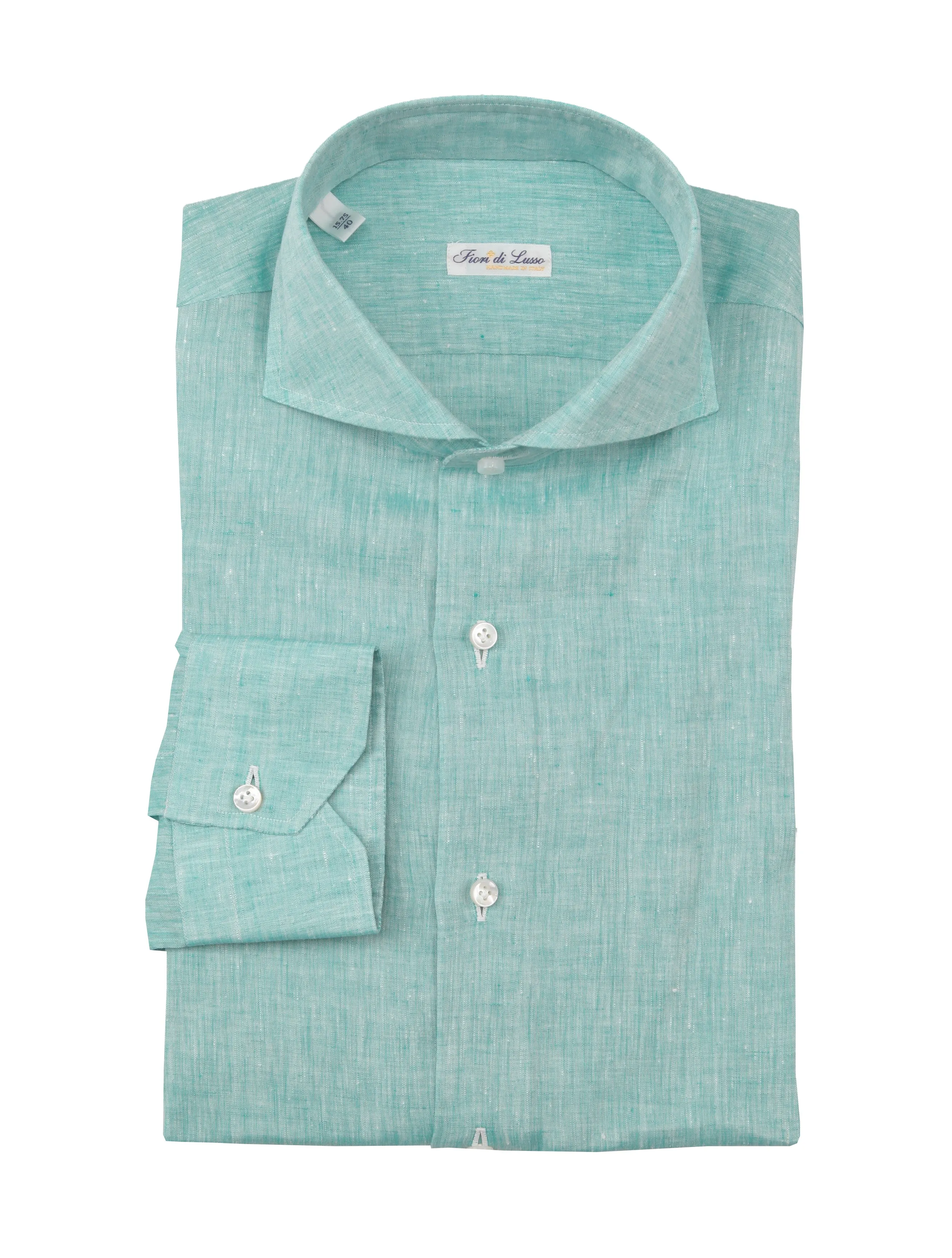 Fiori Di Lusso Green Shirt - Extra Slim