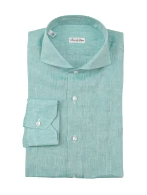 Fiori Di Lusso Green Shirt - Extra Slim