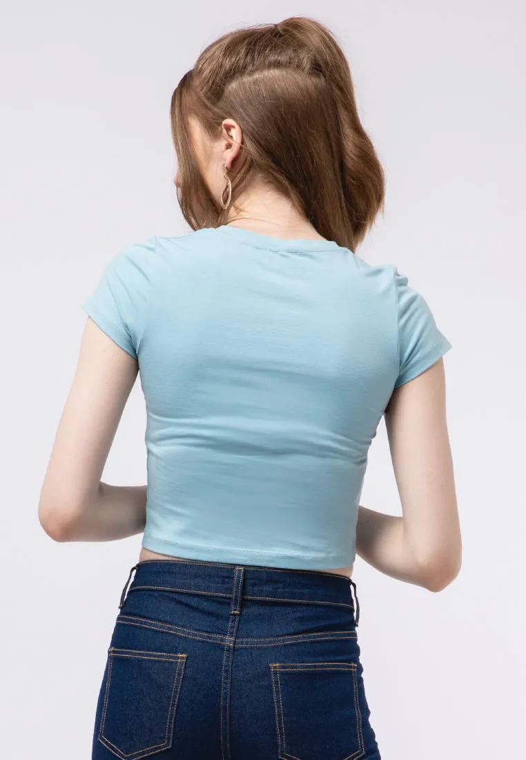 Fitted Short Sleeve Crop T-shirt