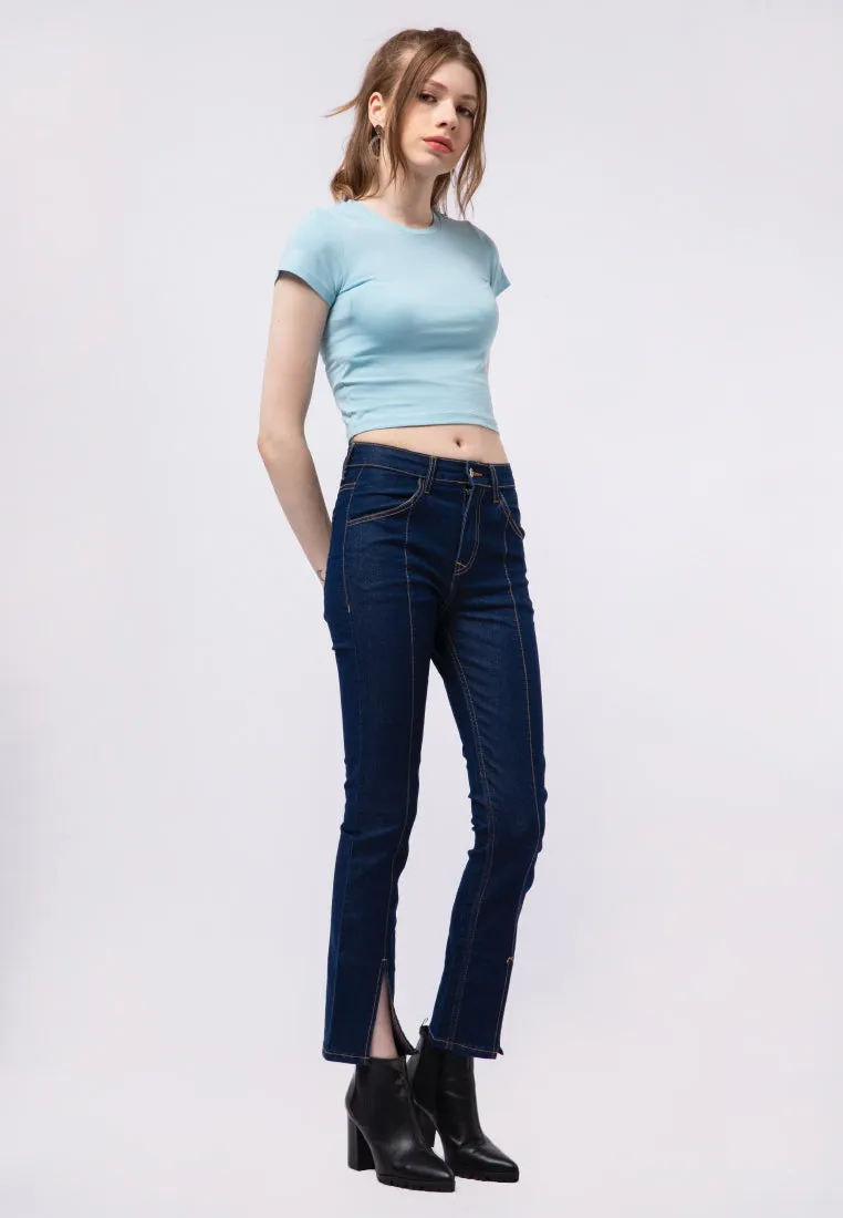 Fitted Short Sleeve Crop T-shirt