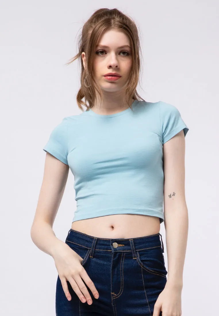 Fitted Short Sleeve Crop T-shirt