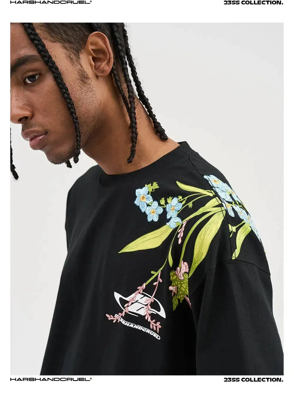 Floral Graphic Short-sleeved T-shirt