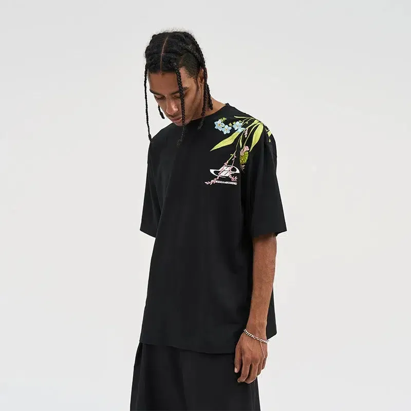 Floral Graphic Short-sleeved T-shirt