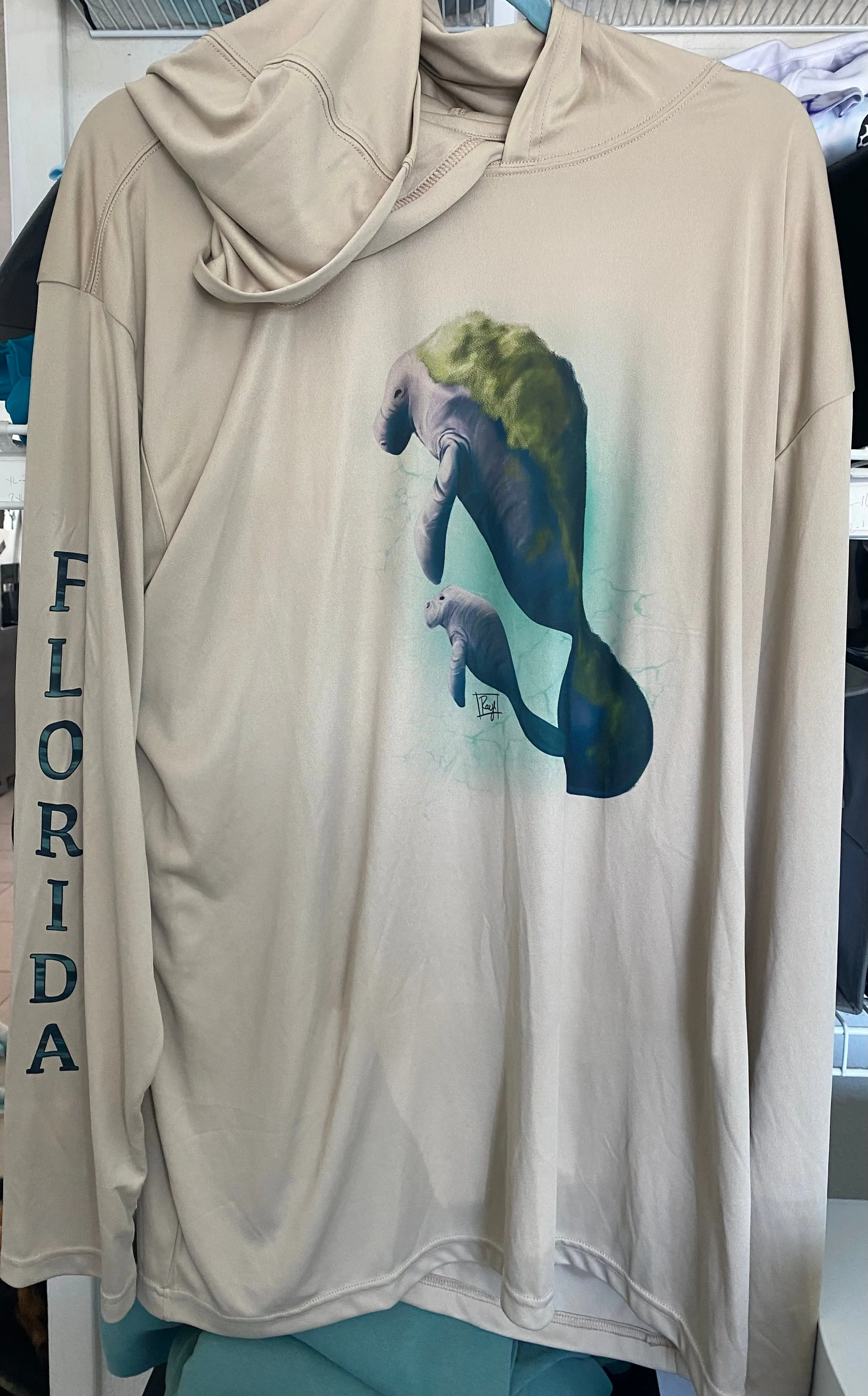 Florida Manatee UPF 50 Performance Hoodie - Unisex