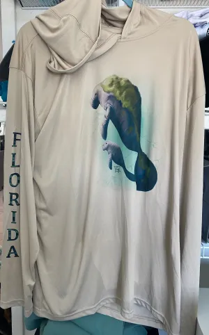 Florida Manatee UPF 50 Performance Hoodie - Unisex