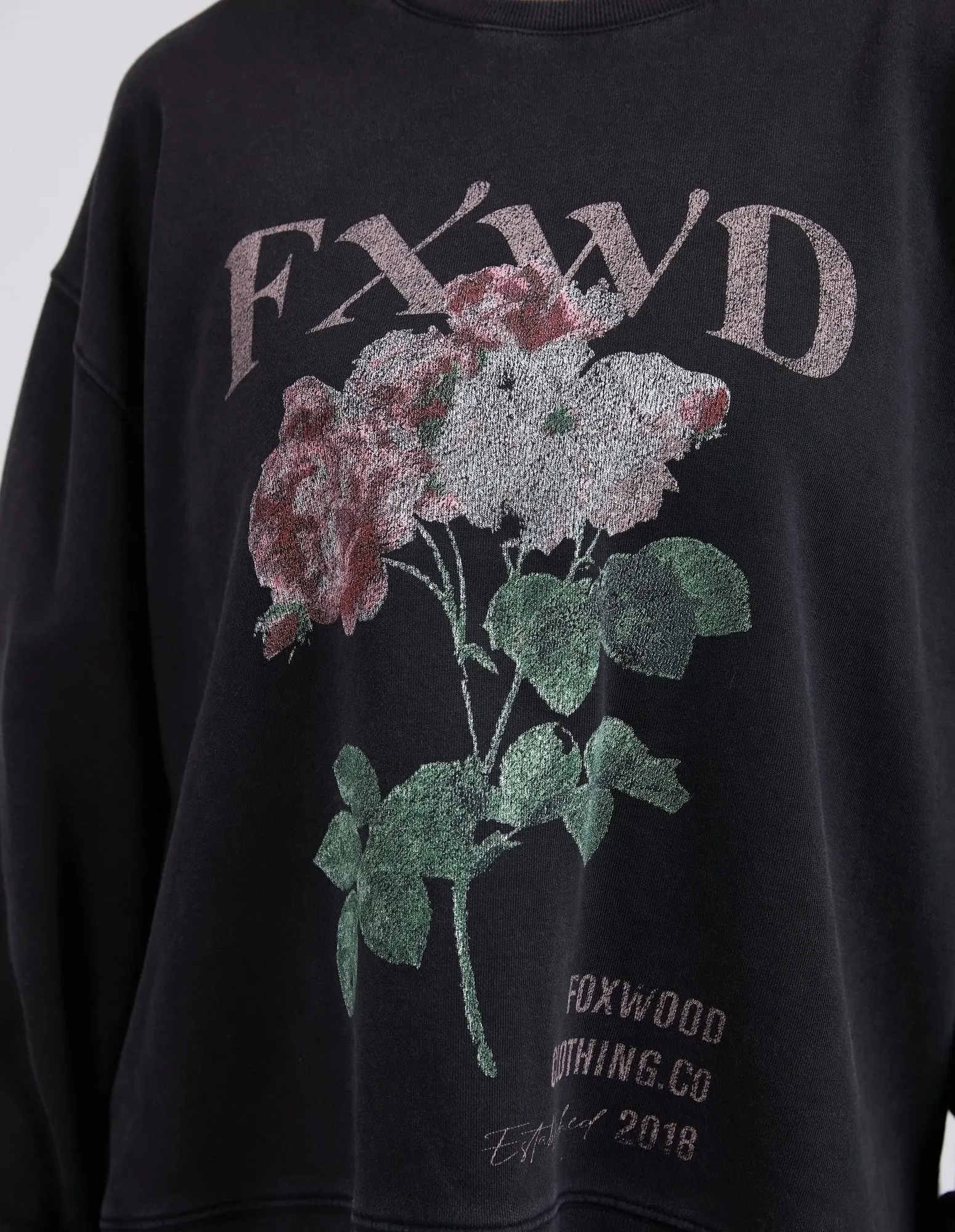 Foxwood ROSA CREW | WASHED BLACK