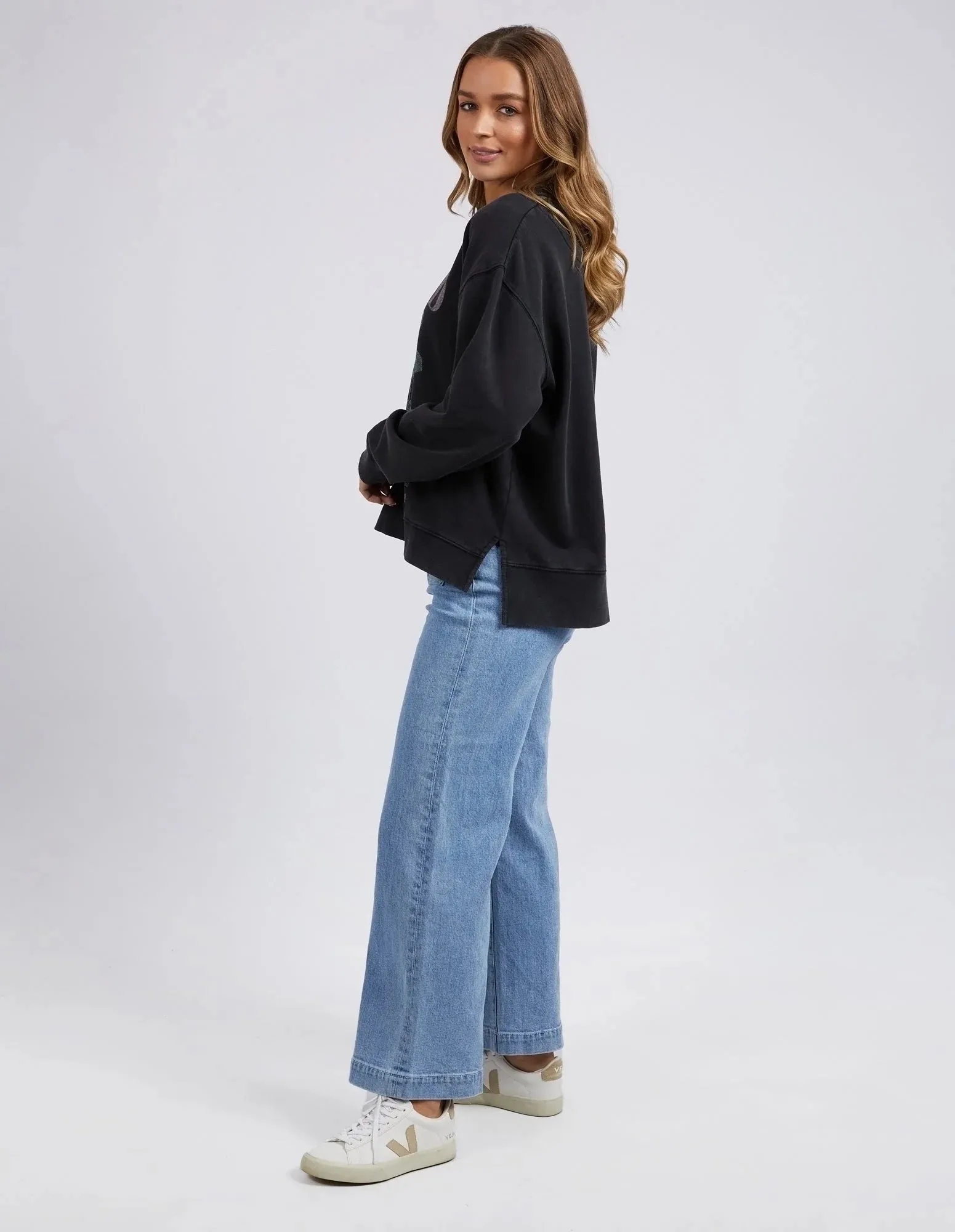 Foxwood ROSA CREW | WASHED BLACK