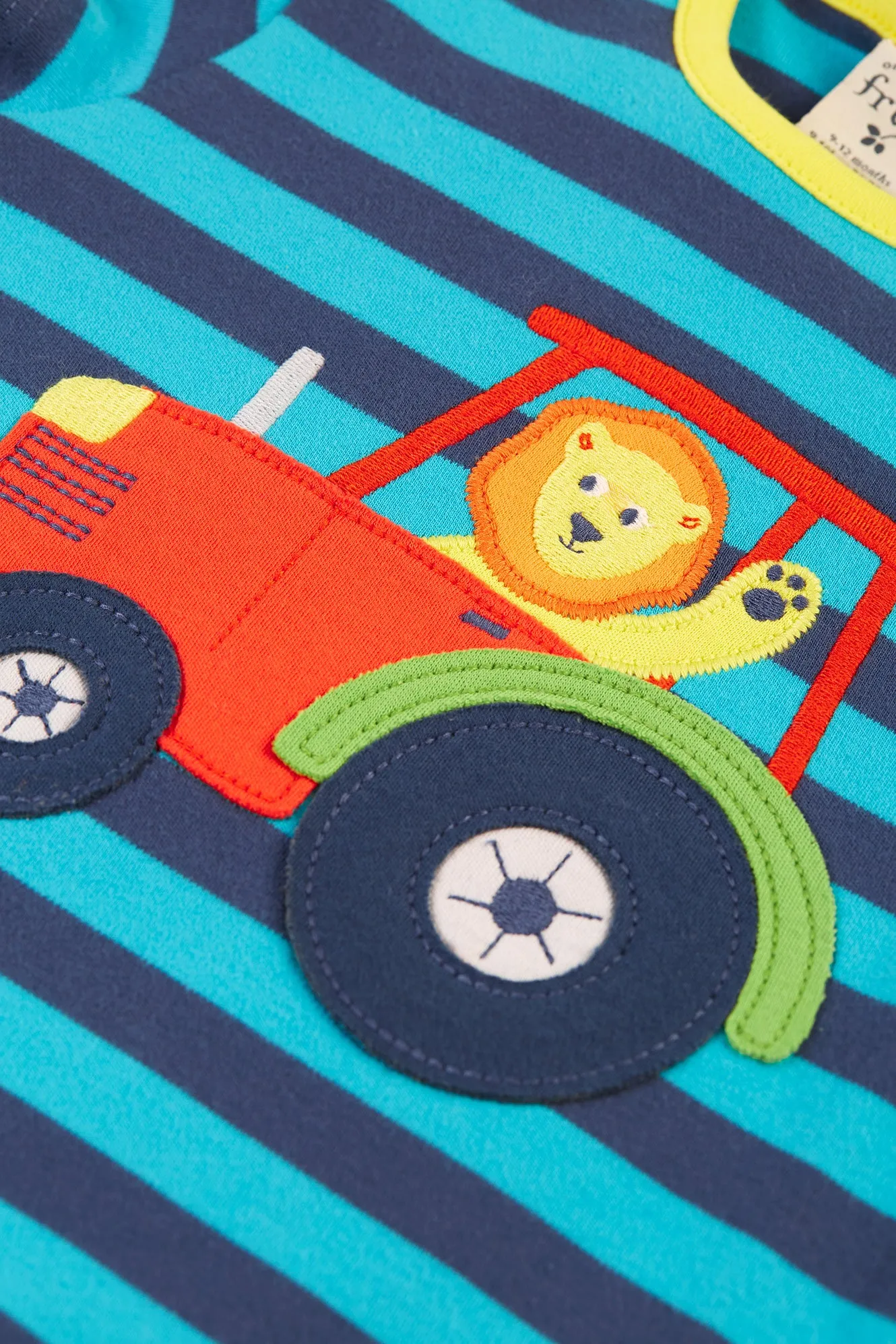 Frugi Bobster Infant T-Shirt Kf8bk Tropical Tractor
