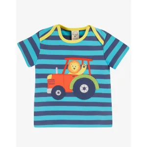 Frugi Bobster Infant T-Shirt Kf8bk Tropical Tractor