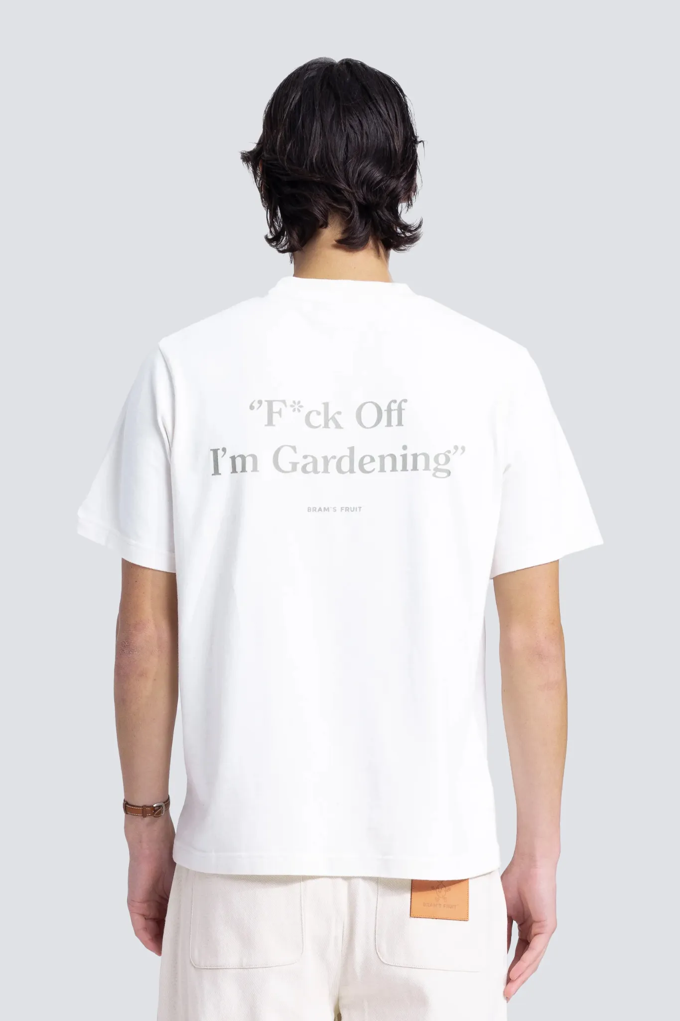 FUCK OFF T-SHIRT DISTRESSED - WHITE