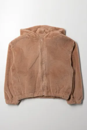 Fur Hoodie Brown
