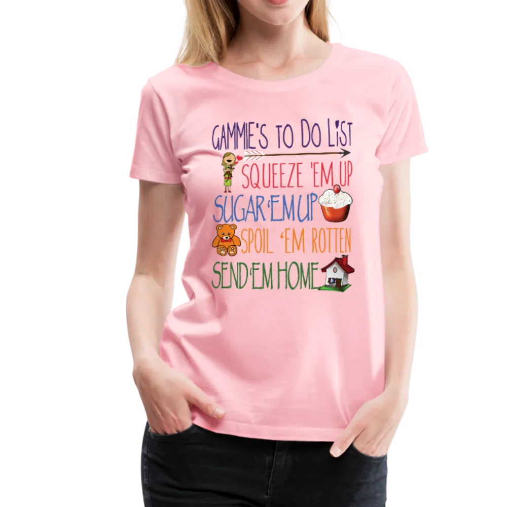 Gammie's Todo List Women’s Premium T-Shirt (Ck1613W)