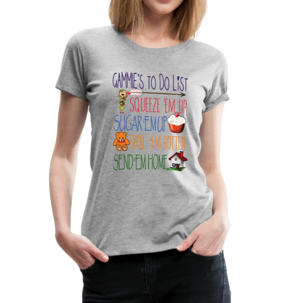 Gammie's Todo List Women’s Premium T-Shirt (Ck1613W)
