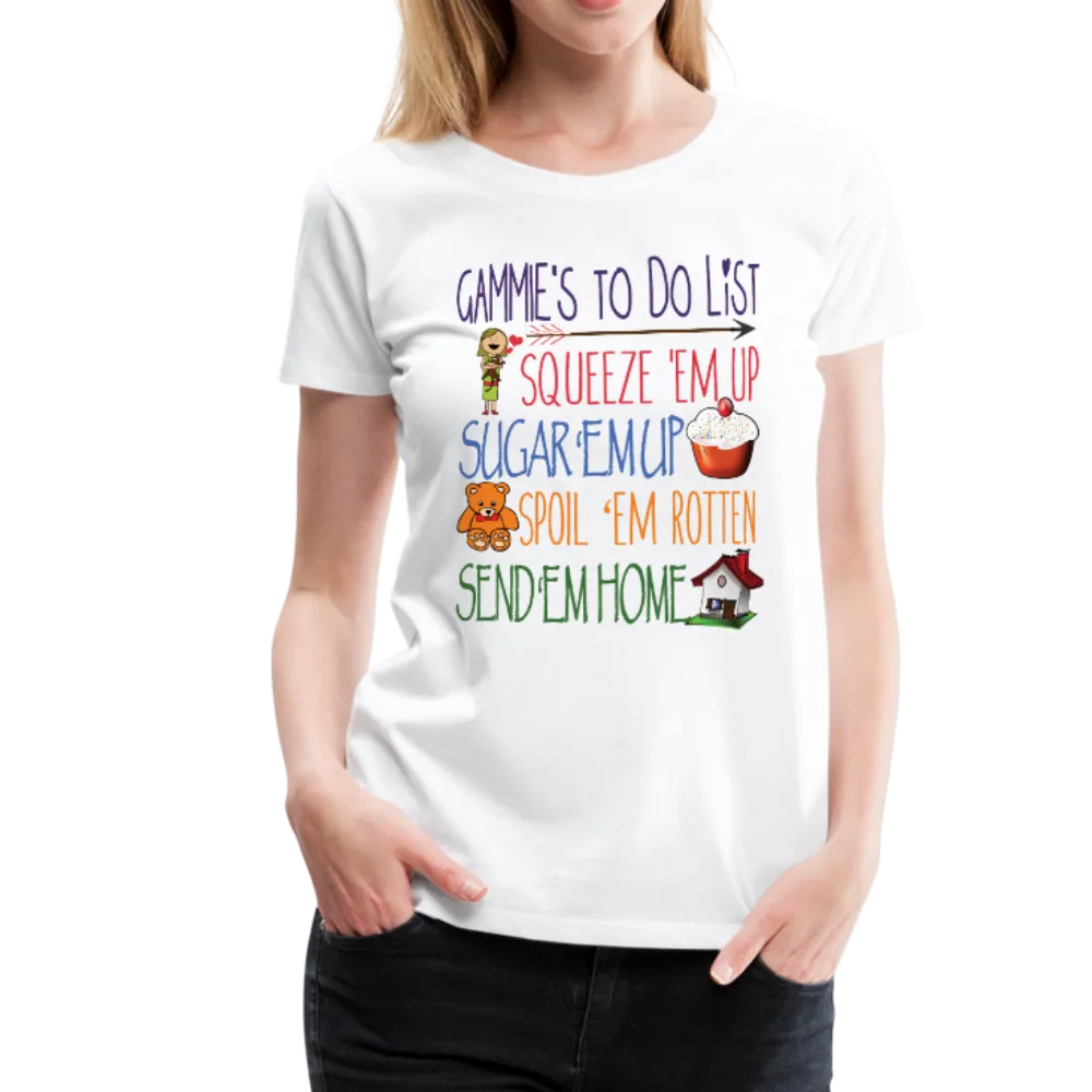 Gammie's Todo List Women’s Premium T-Shirt (Ck1613W)