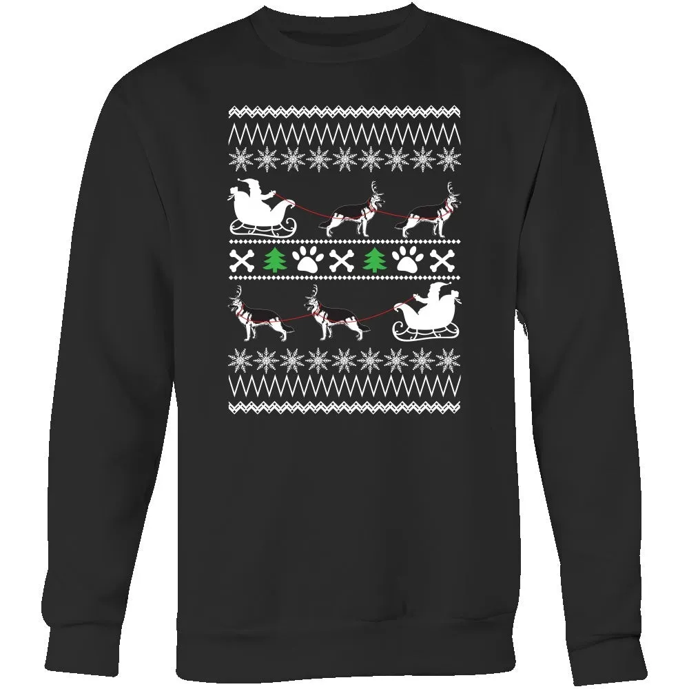 German Shepherd Ugly Christmas Sweater Design