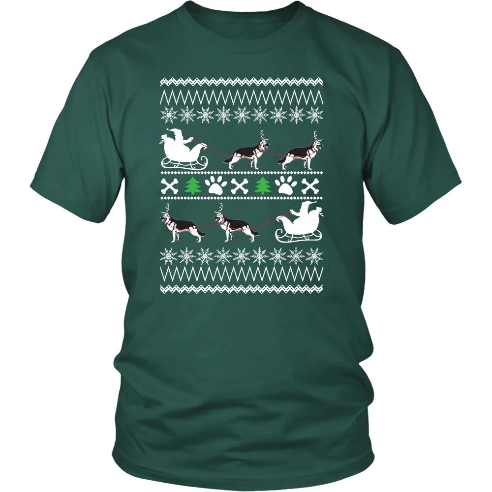German Shepherd Ugly Christmas Sweater Design