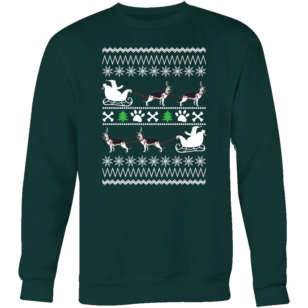 German Shepherd Ugly Christmas Sweater Design