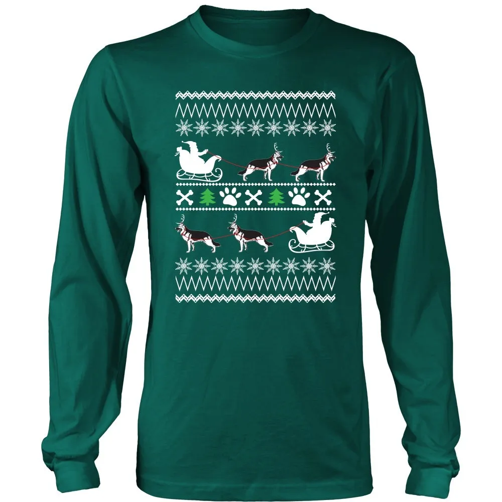German Shepherd Ugly Christmas Sweater Design