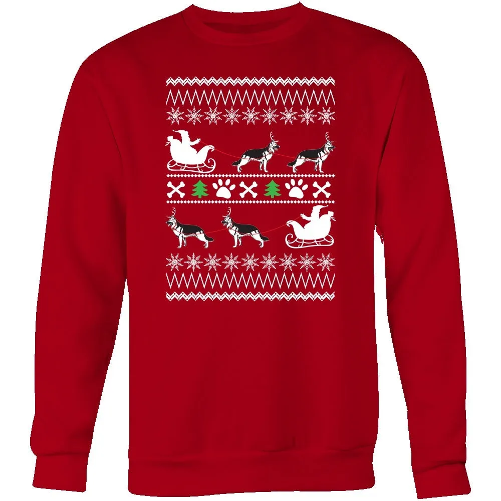 German Shepherd Ugly Christmas Sweater Design