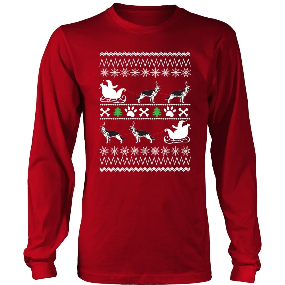 German Shepherd Ugly Christmas Sweater Design