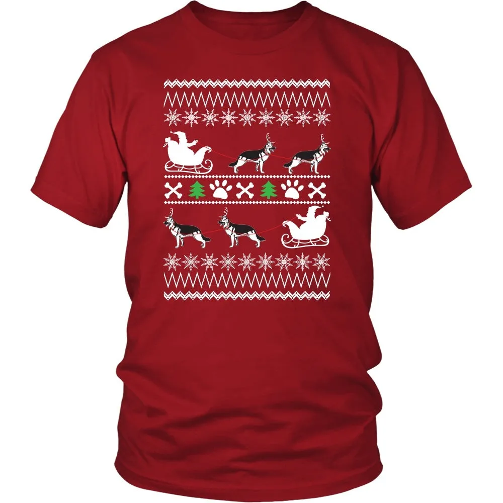 German Shepherd Ugly Christmas Sweater Design
