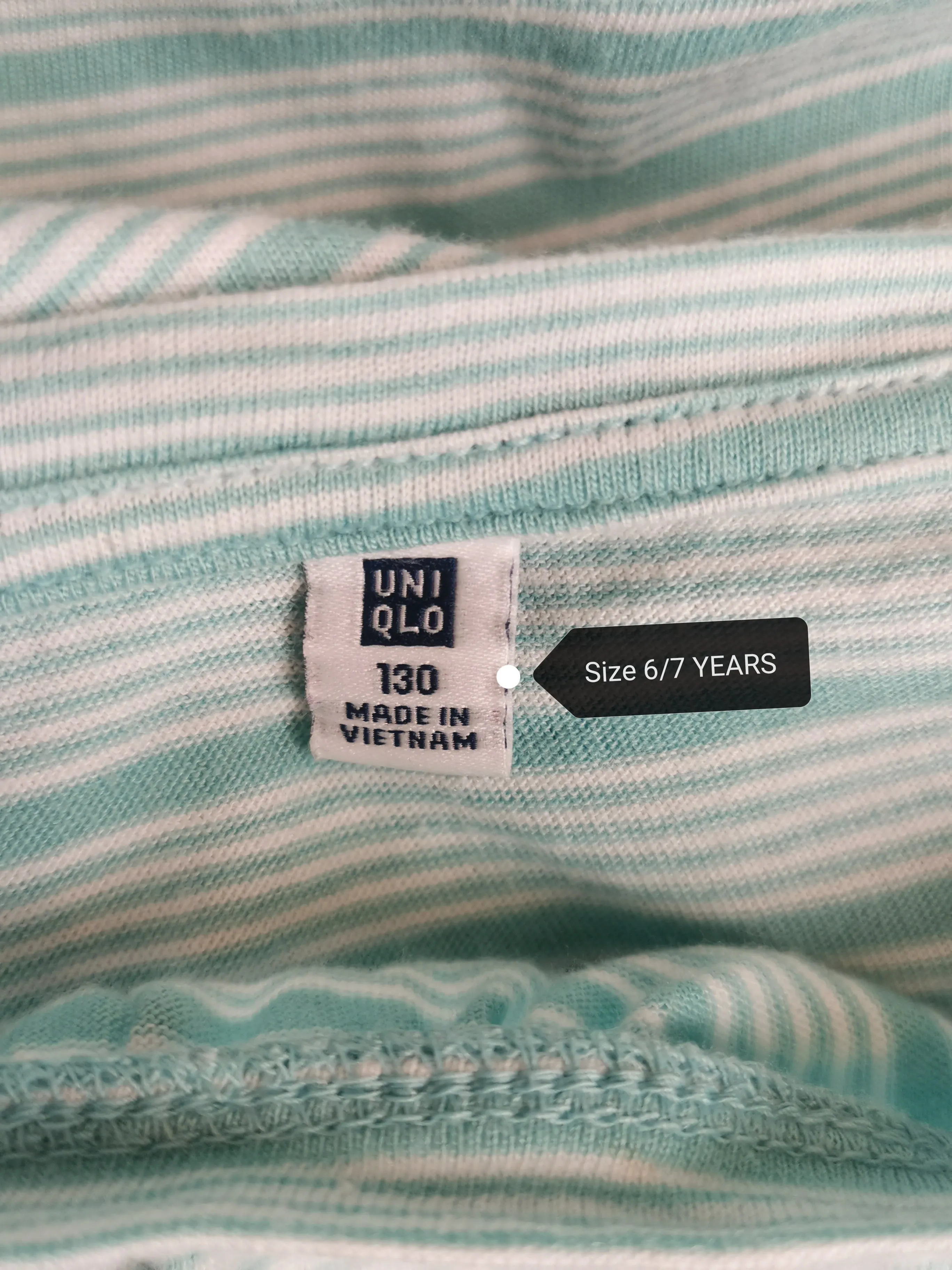 GIRL SIZE 130 (6/7 YEARS) - UNIQLO KIDS, Soft & Cozy Cap Sleeve Tunic T-Shirt EUC B42