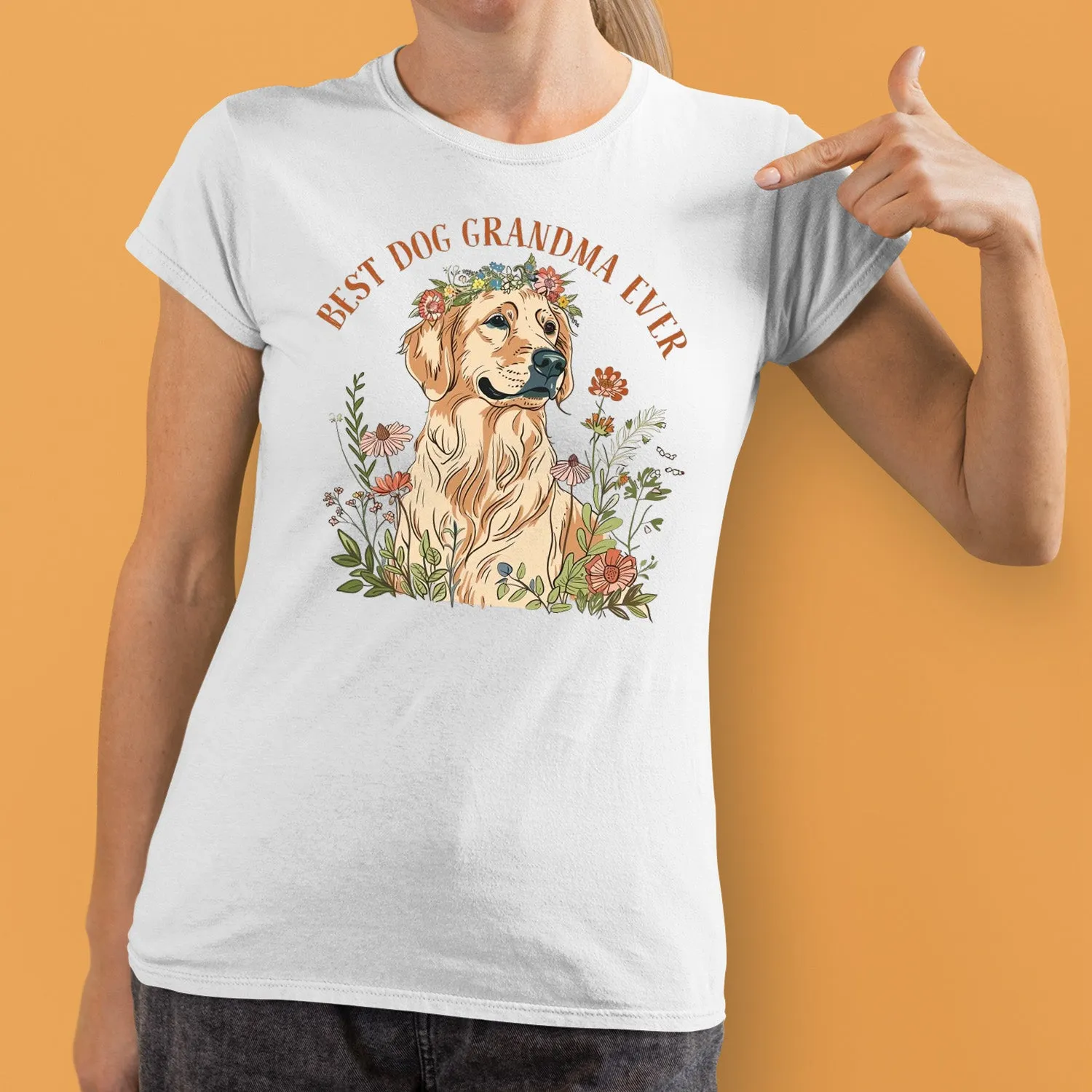 Golden Retriever Dog T-shirt, Pet Lover Shirt, Dog Lover Shirt, Best Dog Grandma Ever T-Shirt, Dog Owner Shirt, Gift For Dog Grandma, Funny Dog Shirts, Women Dog T-Shirt, Mother's Day Gift, Dog Lover Wife Gifts, Dog Shirt