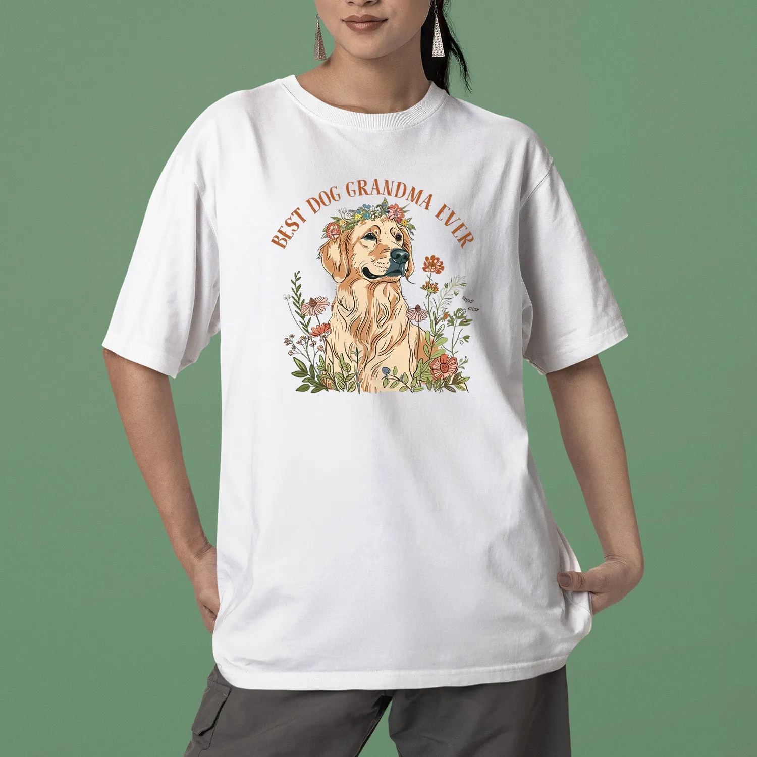 Golden Retriever Dog T-shirt, Pet Lover Shirt, Dog Lover Shirt, Best Dog Grandma Ever T-Shirt, Dog Owner Shirt, Gift For Dog Grandma, Funny Dog Shirts, Women Dog T-Shirt, Mother's Day Gift, Dog Lover Wife Gifts, Dog Shirt