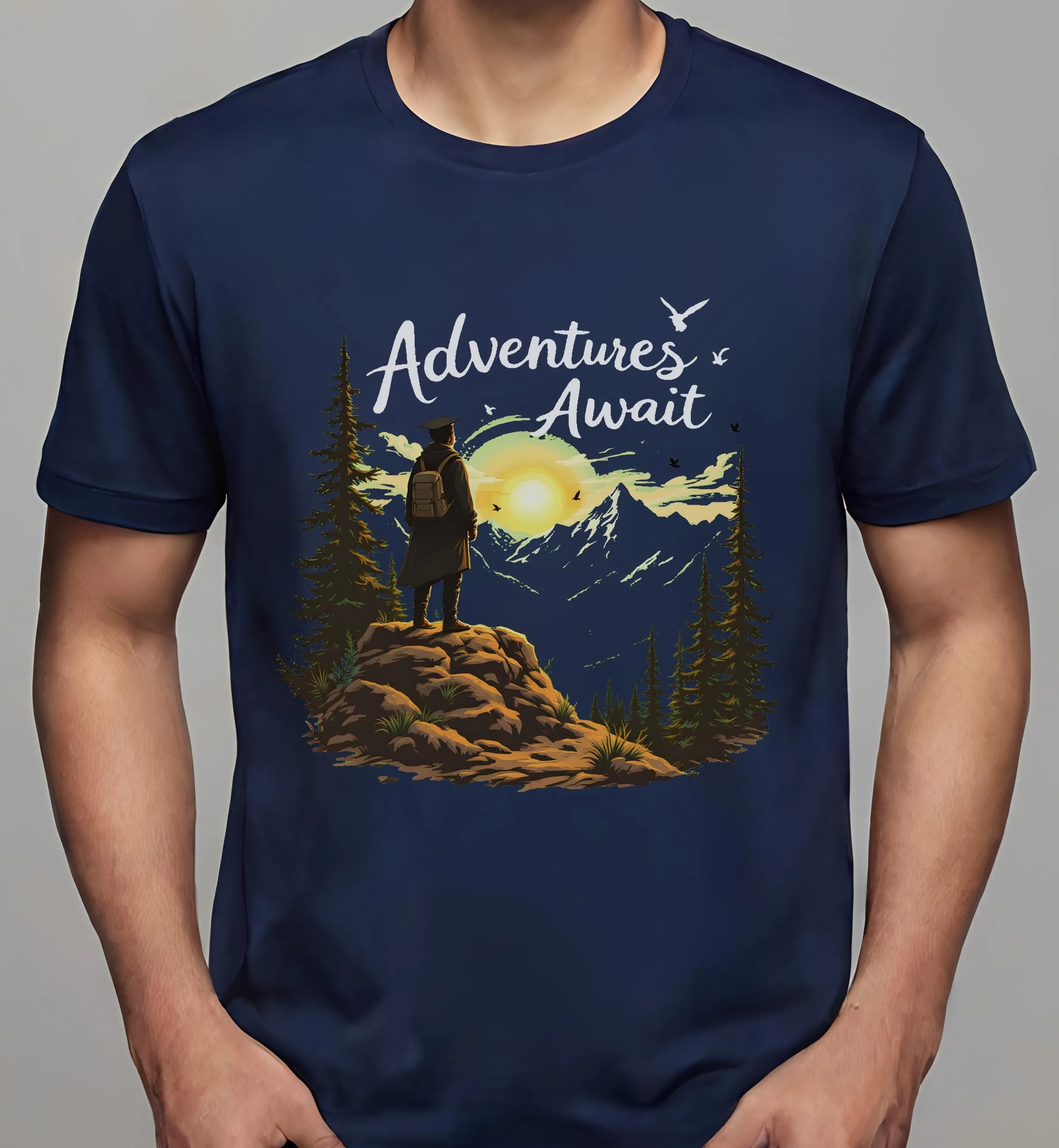 graduation t shirts: Adventures Await Graduate Design | Classic T-Shirt (Unisex)