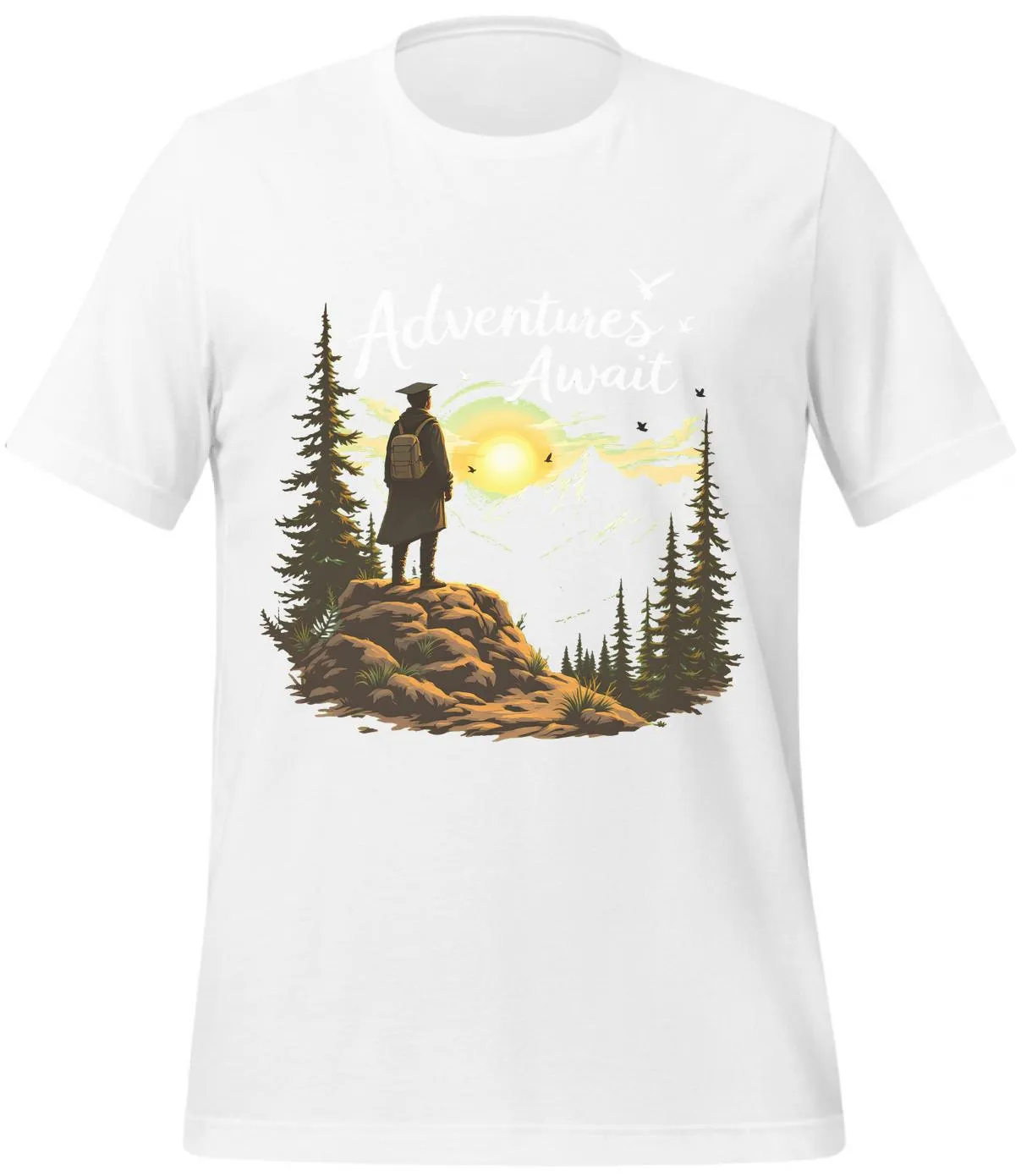 graduation t shirts: Adventures Await Graduate Design | Classic T-Shirt (Unisex)