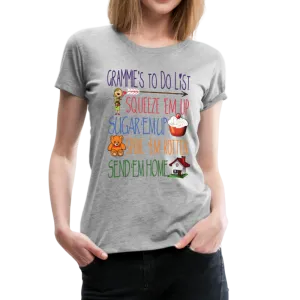 Grammies To Do List Women’s Premium T-Shirt (CK1609)