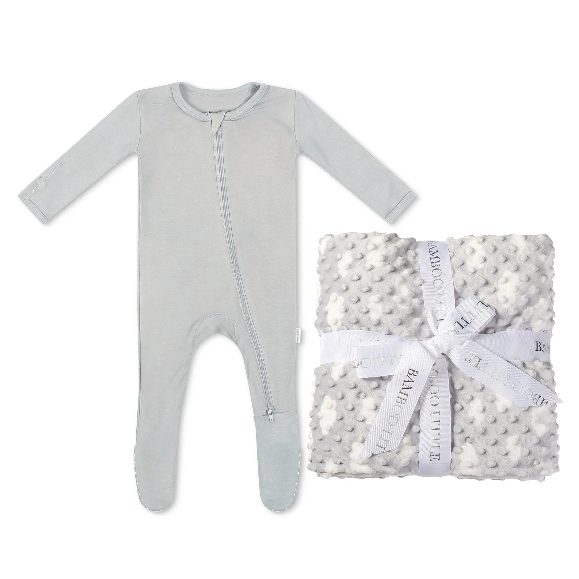 Gray Cloud Blanket & Footie Gift Set ($99 value)
