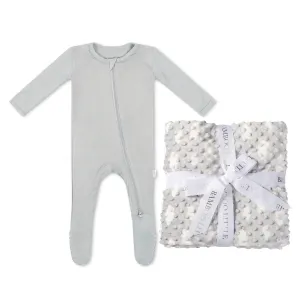 Gray Cloud Blanket & Footie Gift Set ($99 value)