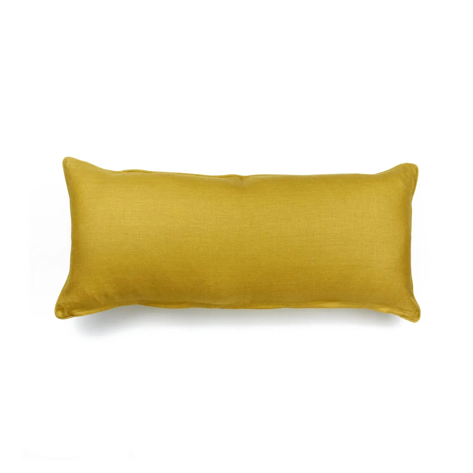 Hand Block-Printed Susie Lumbar Pillow · Ochre