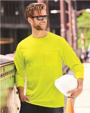 Hanes Men's Workwear Pocket Long Sleeve T-Shirt - W120