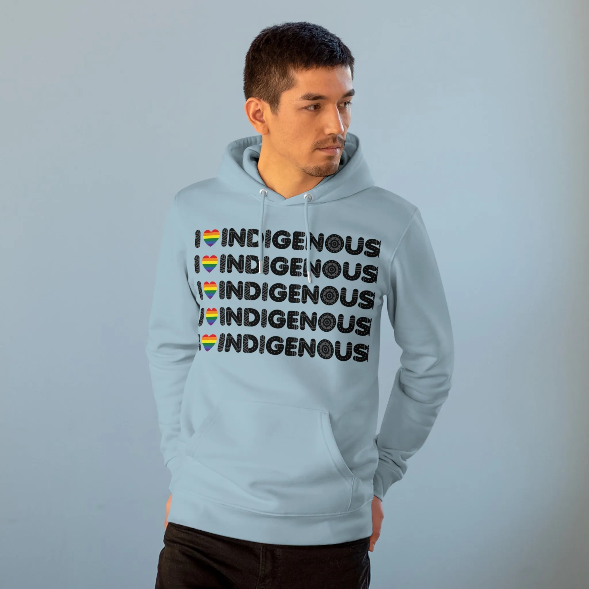 I Love Indigenous | Unisex Cruiser Hoodie | Recyclable