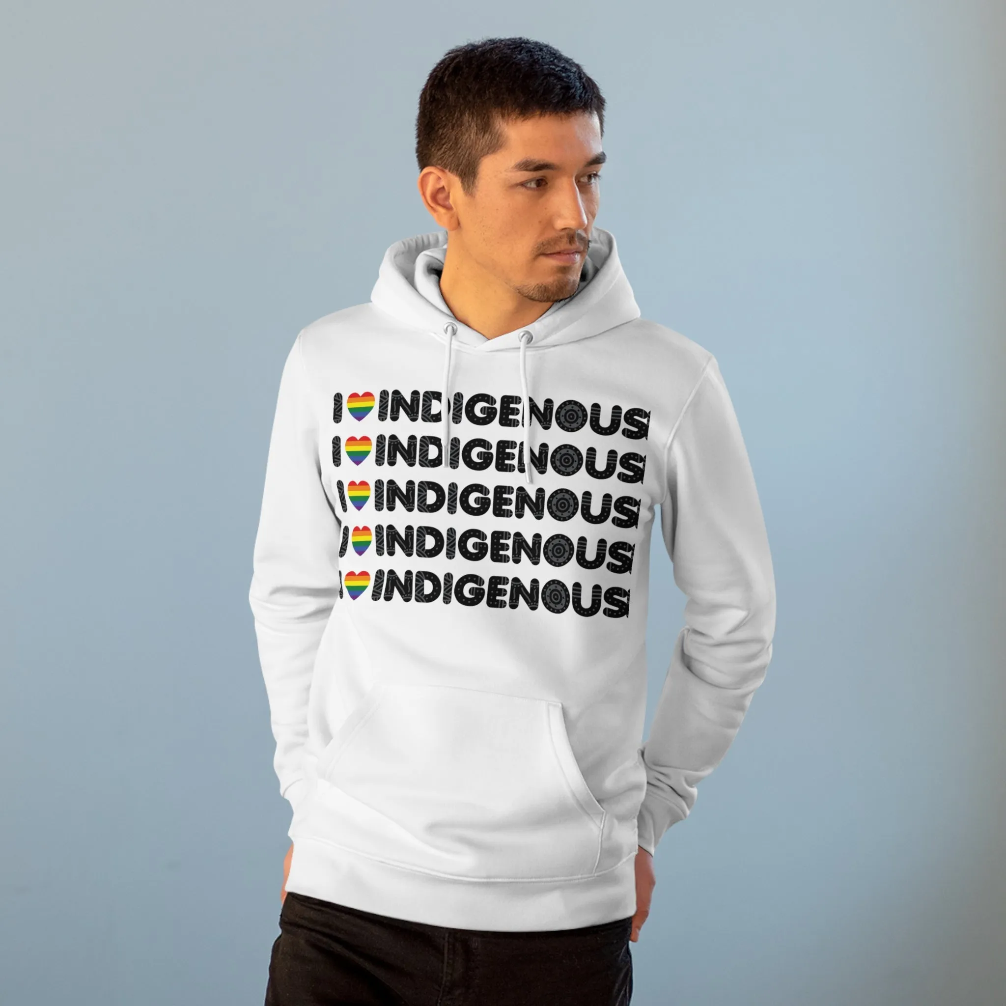 I Love Indigenous | Unisex Cruiser Hoodie | Recyclable