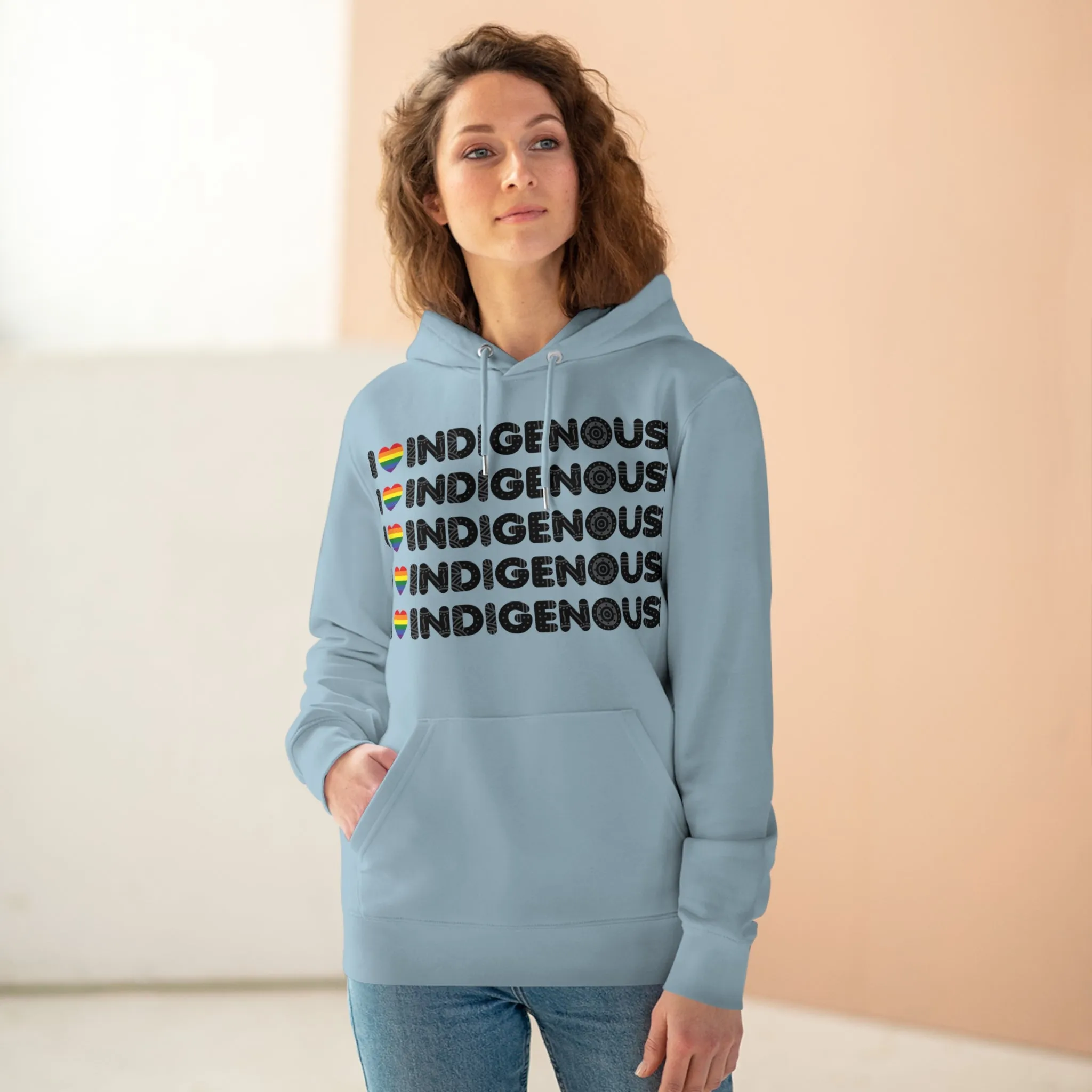 I Love Indigenous | Unisex Cruiser Hoodie | Recyclable