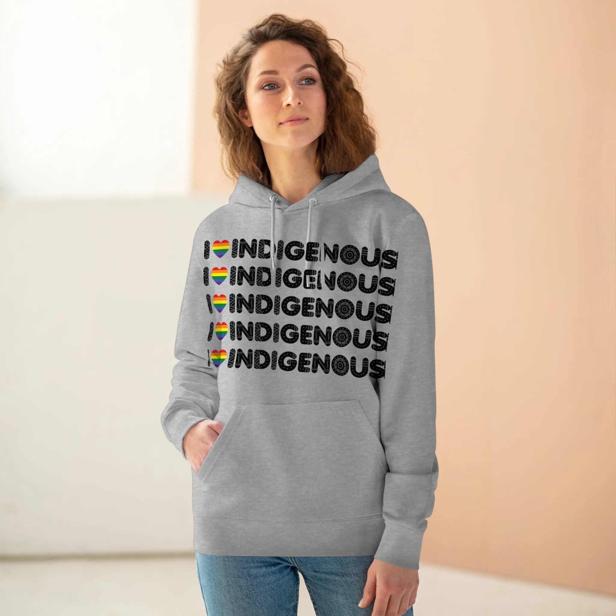 I Love Indigenous | Unisex Cruiser Hoodie | Recyclable