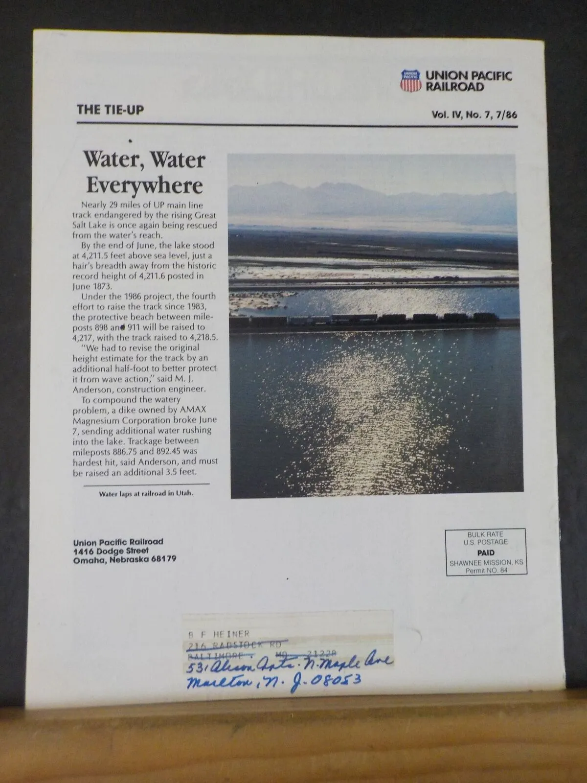 Info Magazine Union Pacific System 1986 July Employee UP Texas Division Lumber T