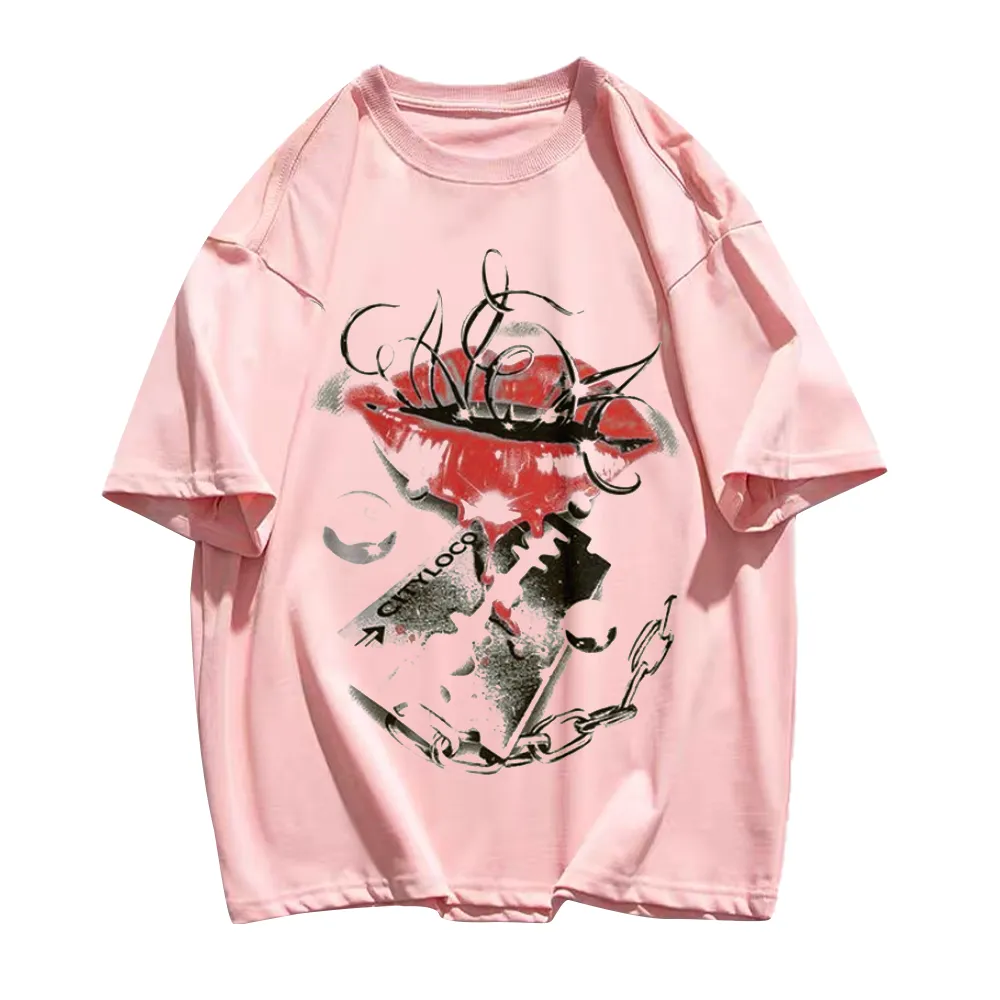 Injured Lip Print T-Shirt