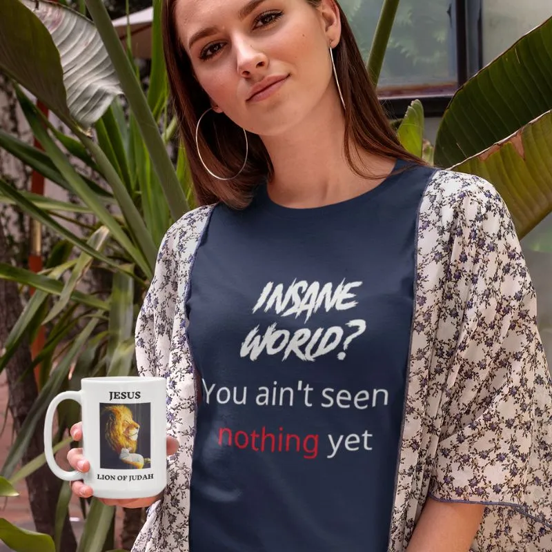 Insane World with ABC's of Salvation 2-Sided T-Shirt