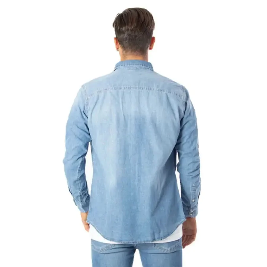 Jack & Jones Men's Classic Blue Long Sleeve Shirt